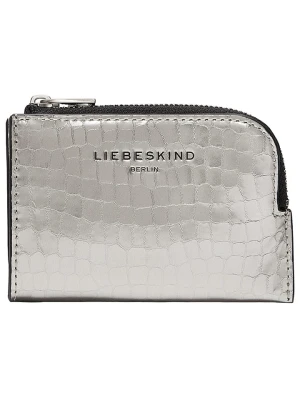 LIEBESKIND BERLIN Skórzany portfel "Lena" w kolorze srebrnym - 11,5 x 8 x 1 cm rozmiar: onesize