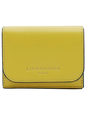 LIEBESKIND BERLIN Skórzany portfel "Lillian" w kolorze żółtym - 10 x 8 x 3 cm rozmiar: onesize