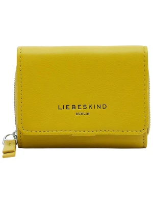 LIEBESKIND BERLIN Skórzany portfel "Pablita" w kolorze żółtym - 11 x 8,5 x 2,5 cm rozmiar: onesize