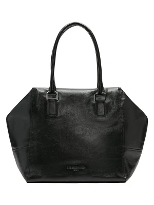 Liebeskind Berlin Skórzany shopper bag w kolorze czarnym - 47 x 28 x 18 cm rozmiar: onesize