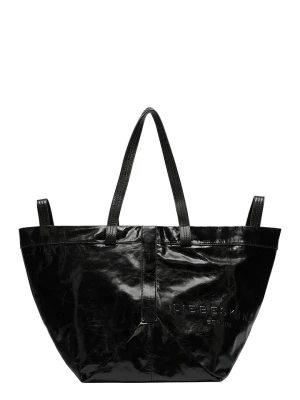 Liebeskind Berlin Skórzany shopper bag w kolorze czarnym - 47 x 34 x 18 cm rozmiar: onesize