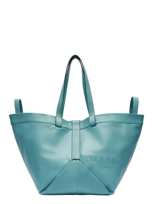 Liebeskind Berlin Skórzany shopper bag w kolorze niebieskim - 47 x 34 x 18 cm rozmiar: onesize