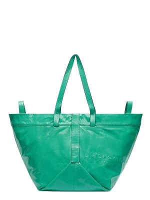 Liebeskind Berlin Skórzany shopper bag w kolorze turkusowym - 47 x 34 x 18 cm rozmiar: onesize