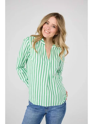 LIEBLINGSSTÜCK Bluzka "Feja" w kolorze zielono-białym rozmiar: 36