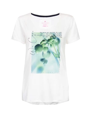 LIEBLINGSSTÜCK Koszulka "Cia" w kolorze biało-zielonym rozmiar: XXL