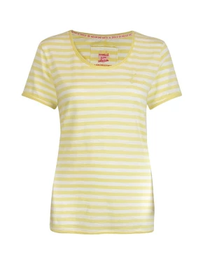 LIEBLINGSSTÜCK Koszulka "Cia" w kolorze biało-żółtym rozmiar: M
