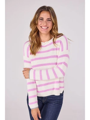 LIEBLINGSSTÜCK Sweter "Annika" w kolorze biało-jasnoróżowym rozmiar: 40