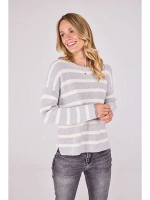 LIEBLINGSSTÜCK Sweter "Annika" w kolorze jasnoszaro-białym rozmiar: 40
