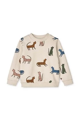 Liewood bluza bawełniana dziecięca kolor beżowy wzorzysta