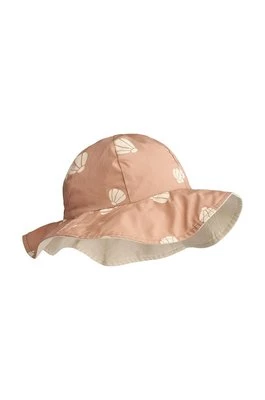 Liewood kapelusz dwustronny dziecięcy Amelia Reversible Sun Hat kolor beżowy