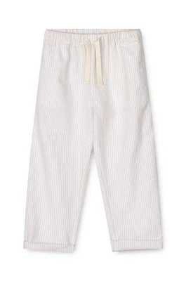 Liewood spodnie bawełniane dziecięce Orlando kolor beżowy wzorzyste