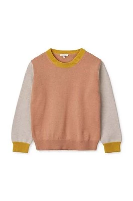 Liewood sweter bawełniany dziecięcy kolor pomarańczowy lekki