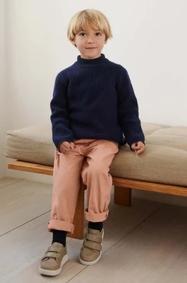 Liewood sweter wełniany dziecięcy kolor granatowy