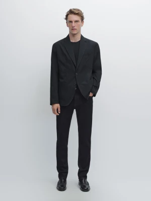 Lightweight Technical Blazer - Granatowy - - Massimo Dutti - Mężczyzna
