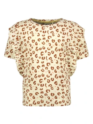 Like Flo Koszulka w kolorze biało-jasnobrązowym rozmiar: 164