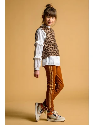 Like Flo Spodnie dresowe "Like Flo Flo" w kolorze jasnobrązowym rozmiar: 164