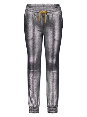 Like Flo Spodnie dresowe "Like Flo Flo" w kolorze srebrnym rozmiar: 134