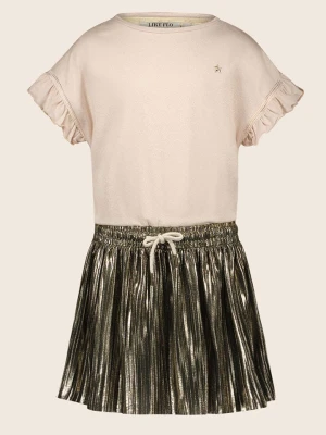 Like Flo Sukienka "Maud" w kolorze oliwkowo-beżowym rozmiar: 134