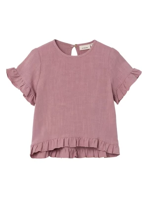 Lil Atelier Koszulka "Dolie" w kolorze szaroróżowym rozmiar: 122/128