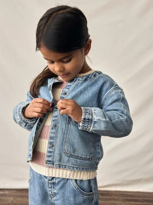 Lil Atelier Kurtka dżinsowa "Karole" w kolorze niebieskim rozmiar: 98