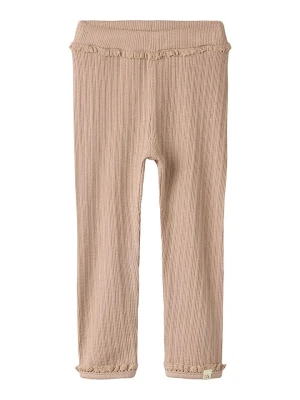 Lil Atelier Legginsy "Babette" w kolorze jasnobrązowym rozmiar: 68 Lil' Atelier