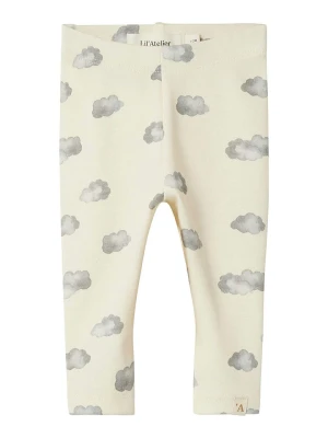 Lil Atelier Legginsy "Layo" w kolorze beżowym rozmiar: 86 Lil' Atelier
