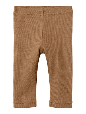 Lil Atelier Legginsy w kolorze jasnobrązowym rozmiar: 68