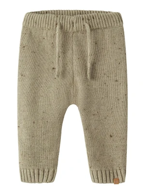 Lil Atelier Spodnie dzianinowe "Galto" w kolorze khaki rozmiar: 62 Lil' Atelier