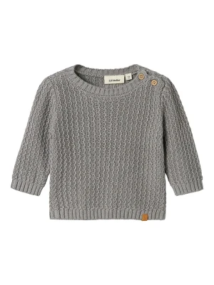Lil Atelier Sweter "Kanto" w kolorze szarym rozmiar: 74