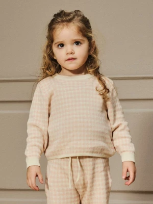 Lil Atelier Sweter "Nadie" w kolorze beżowo-jasnoróżowym rozmiar: 122/128