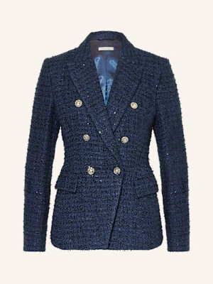 Lilienfels Blezer Z Bouclé Z Cekinami blau