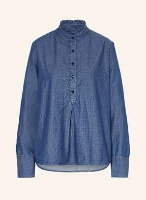Lilienfels Bluzka W Stylu Jeansowym Z Falbankami blau