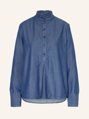 Lilienfels Bluzka W Stylu Jeansowym Z Falbankami blau GRANATOWY