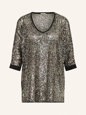 Lilienfels Bluzka Z Cekinami I Rękawami 3/4 schwarz