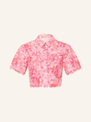 Lilienfels Bluzka Z Koronki Ażurowanej rosa