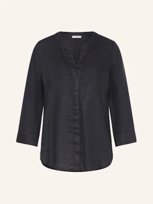 Lilienfels Bluzka Z Lnu Z Rękawami 3/4 schwarz