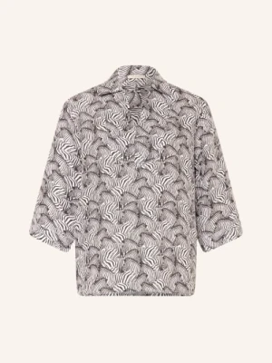 Lilienfels Bluzka Z Lnu Z Rękawami 3/4 schwarz