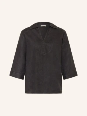 Lilienfels Bluzka Z Lnu Z Rękawami 3/4 schwarz