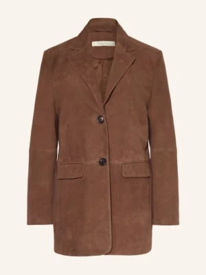 Lilienfels Długa Skórzana Marynarka braun