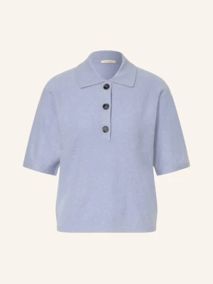 Lilienfels Dzianinowa Koszulka Polo Z Kaszmirem blau JASNONIEBIESKI
