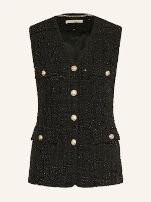 Lilienfels Kamizelka Z Bouclé Z Błyszczącą Przędzą I Cekinami schwarz