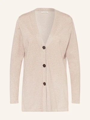 Lilienfels Kardigan Z Błyszczącą Przędzą gold