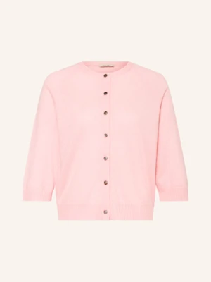 Lilienfels Kardigan Z Kaszmiru Rękawami 3/4 rosa