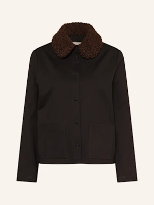 Lilienfels Kurtka Z Pluszowym Materiałem schwarz