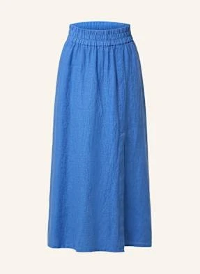 Lilienfels Spódnica Z Lnu blau
