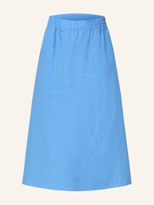 Lilienfels Spódnica Z Lnu blau