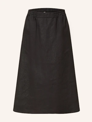 Lilienfels Spódnica Z Lnu schwarz