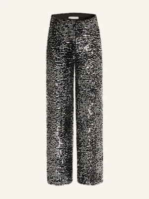Lilienfels Spodnie Marlena Z Cekinami schwarz