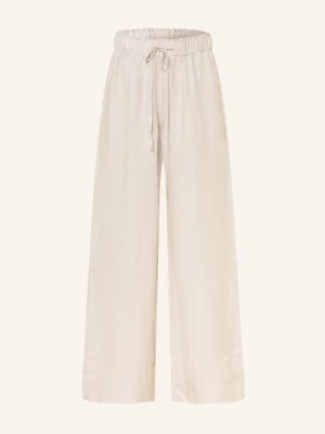 Lilienfels Spodnie Typu Marlene Z Lnu beige