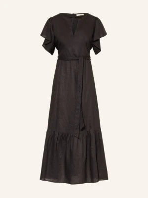 Lilienfels Sukienka Z Lnu schwarz